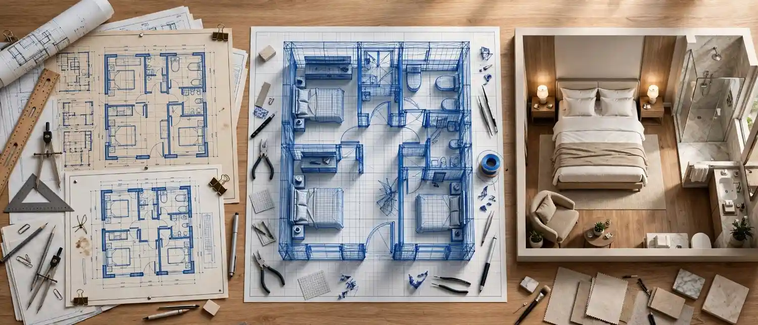 3d-floor-plan-rendering-for-hotels-workflow-blueprint-to-wireframe-to-final